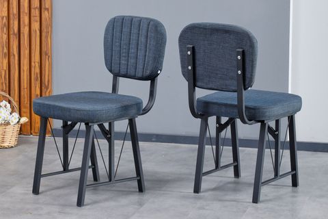LAJMY EFES SABİT MUTFAK MASA TAKIMI, 1 SIRTLI BENCH, 2 SANDALYE, LACİVERT, 70X110