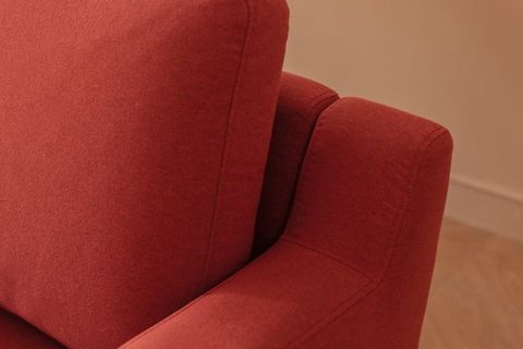 NORMOD TEKLİ KOLTUK, KIRMIZI, CEVİZ AYAK