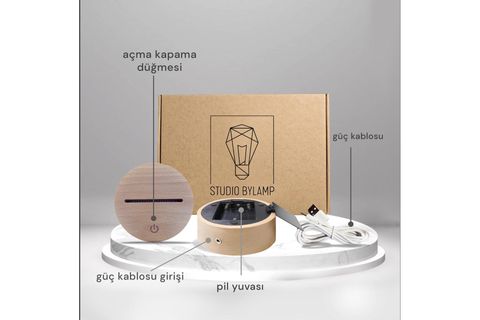 3 BOYUTLU LED LAMBA
