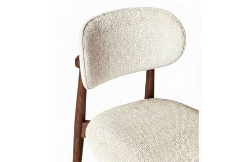 SOHO CEVİZ RENGİ DÖŞEMELİ KAYIN SANDALYE, 1 ADET