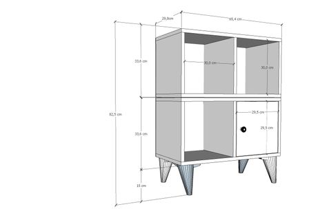 YUSUF KOMODİN, AYAKLI VE 1 KAPAKLI, KMD-1051-Ç