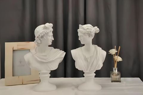 ARTEMİS & APOLLO BÜST SET BEYAZ