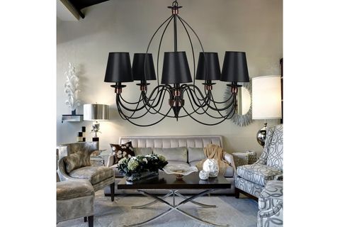 LUMEXX BERFİN 5 Lİ SİYAH SİYAH ABAJURLU