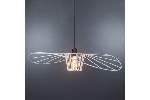 AYŞİN ŞAPKA ENDÜSTRİYEL AVİZE, BEYAZ SİYAH KABLOLU, ÇAP 80 CM