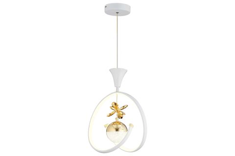 MENGÜ TEKLİ 3 RENKLİ LED AVİZE, BEYAZ GOLD