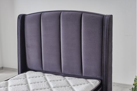 LİMA BAZA BAŞLIK YATAK SETİ, ANTRASİT, 100X200
