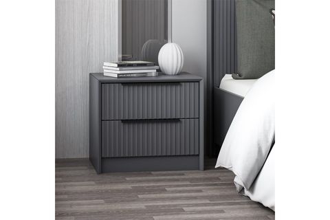 KALE LUXE 2 ÇEKMECELİ KOMODİN, ANTRASİT