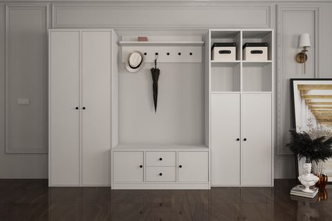 LEONARDO PORTMANTO VESTİYER 273, DOLAPLI, BEYAZ, 230 CM VST1010