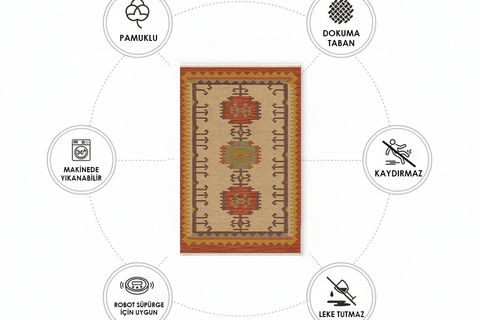 WARM ANTİQUE DOKUMA TABAN HALI, 520 YNG, 100X150 CM