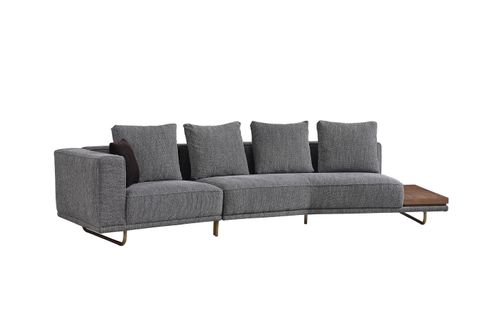 SOLİD DÖRTLÜ KANEPE, KOYU GRİ