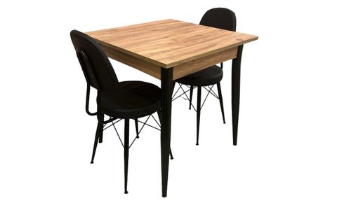 MENDEL MASA VE EYFEL SANDALYE TAKIMI, ATLANTİK ÇAM, 70X70