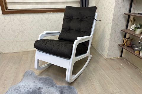 KONTES SALLANAN SANDALYE, ACI KAHVE, LAKE BEYAZ AYAK