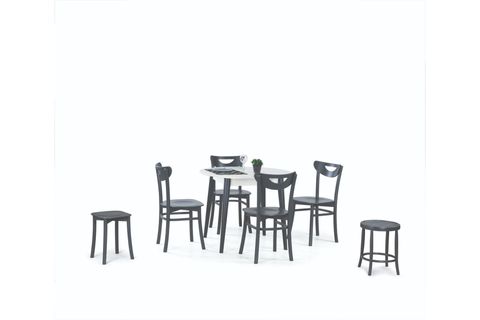 SİENA SABİT MASA VE ALMAN SANDALYE TAKIMI, ANTRASİT, 90X90