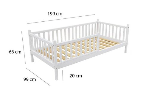 NATURKİDZ MONTESSORİ KARYOLA, BEYAZ, 90X190