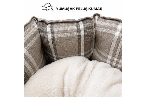 CARINA KÖPEK YATAĞI BEJ XL BEDEN 80X94X20
