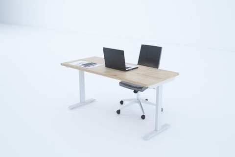 TUUNDESİGN TOHİ DESK YÜKSEKLİK AYARLI OFİS MASASI, MEŞE BEYAZ, 100 CM