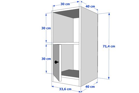YUSUF KOMODİN, 1 KAPAKLI VE BAZA AYAKLI, KMD-1036-Ç