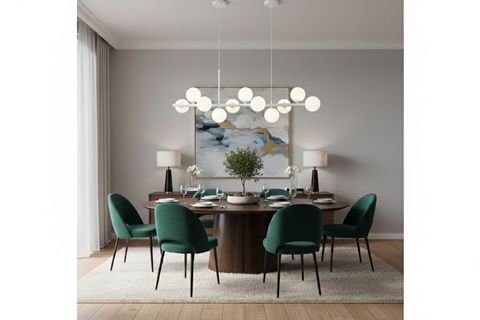 SELİN SIRALI BEYAZ CAMLI BEYAZ AVİZE