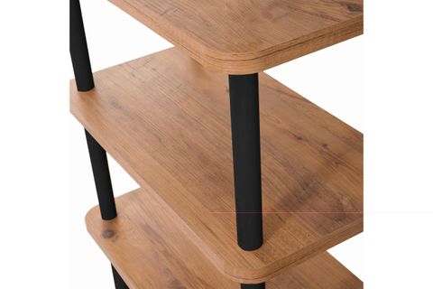 DORA STEP KISA KİTAPLIK, ATLANTİK SİYAH, 80X28