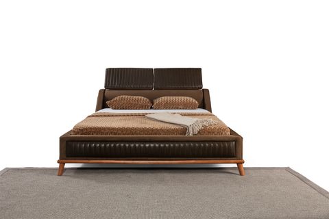 LOFT BAŞLIK MEKANİZMALI SOFTY AHŞAP KASA ÇİFT KİŞİLİK KARYOLA, 160X200