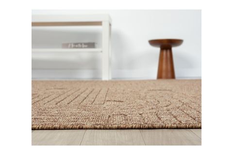 LARA İSKANDİNAV DOKUMA BUKLELİ MAKİNE HALISI, KAHVERENGİ, DS623,  160X400