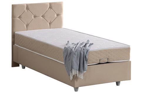 GLAMİS BAZA BAŞLIK VE LETTO YATAK SETİ, BEJ, 90X190