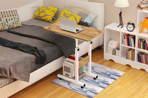 YÜKSEKLİK AYARLI YATAK SEHPASI, ATLANTİK ÇAM BEYAZ, 70X40