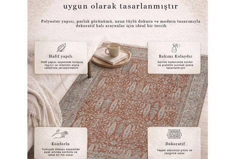 PERUS ANTİBAKTERİYEL DOKUMA HALI, TERRA 10207 160X230 CM