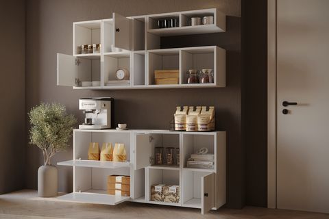 BK ÇOK AMAÇLI DOLAP, DUVARA MONTE RAFLI, KBR