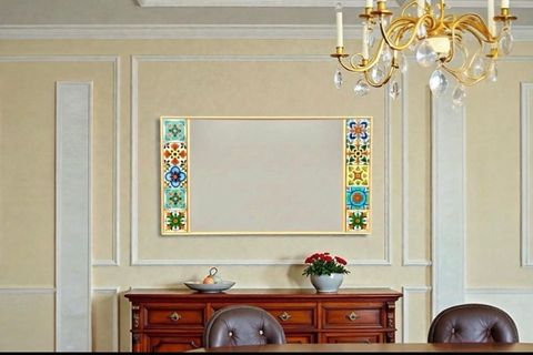 ALORE KONSOL ÜZERİ EL YAPIMI MASİF SALON AYNASI