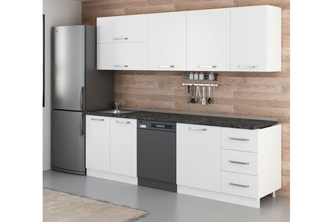 MİNAR 255 CM MUTFAK DOLABI BEYAZ 255 B10