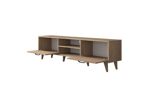 RANİ A5 TV ÜNİTESİ MODERN AYAKLI TV SEHPASI 180 CM SEPET CEVİZ