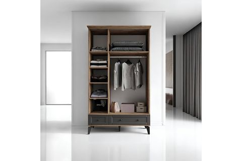 BEYZA GARDIROP, ANTRASİT, 3 KAPAKLI