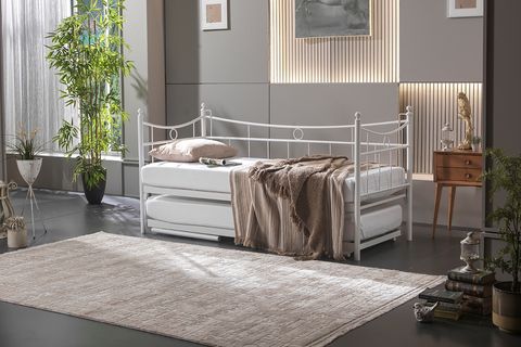 DAİLY DAYBED METAL YAVRULU KARYOLA, BEYAZ, 90X200