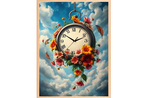 AŞKIM ÇERÇEVELİ DUVAR SAATİ, 50X70