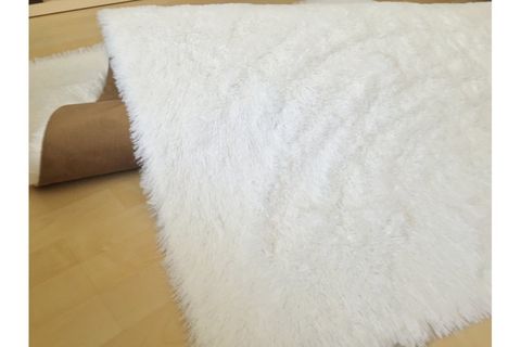 TAVŞAN TÜYÜ DEKORATİF POST HALI, KAR BEYAZI, 160X230