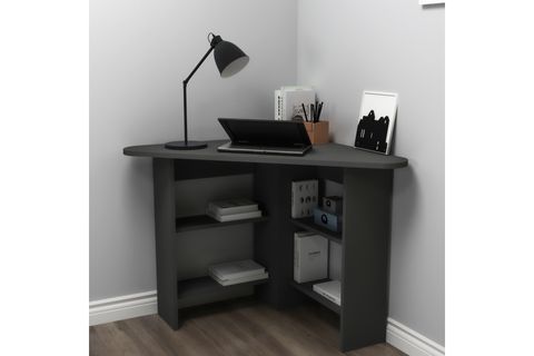 CORNER KÖŞE RAFLI ÇALIŞMA BİLGİSAYAR MASASI, ANTRASİT