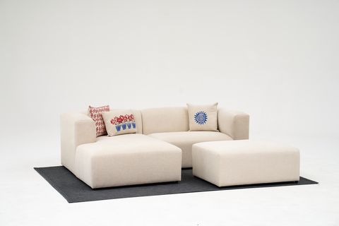 AOZORA KARE KIRLENT, ETNİK MAVİ GÜNEŞ DESEN, 50X50