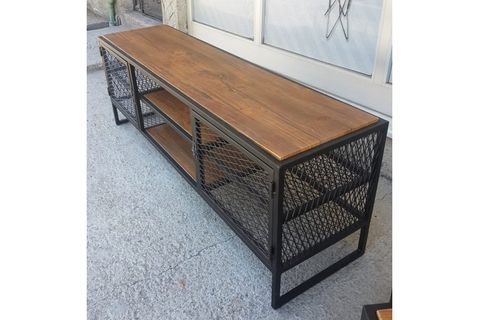 ÖZEL VİNTAGE TV SEHPASI CEVİZ