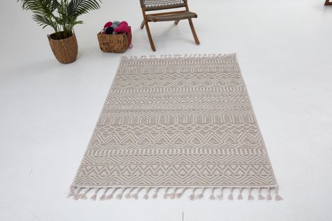 4K INFİNİTY COLLECTİON MODERN MAKİNE HALISI 14, BEİGE, 160X230 CM