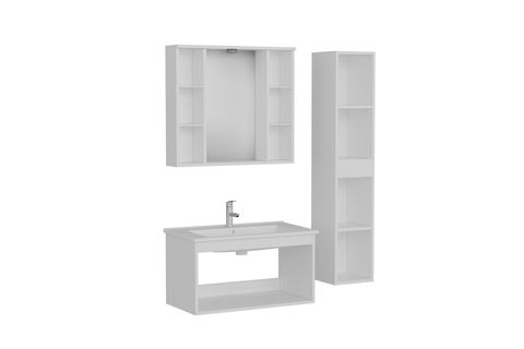 VERA BANYO DOLABI AS2K80, BEYAZ, 85CM