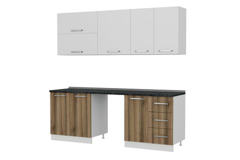MİNAR 220 CM MUTFAK DOLABI BEYAZ DORE 220 D10