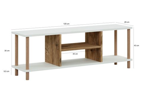 TİVO TELEVİZYON SEHPASI, ÇAM KAPAKLI, 120 CM