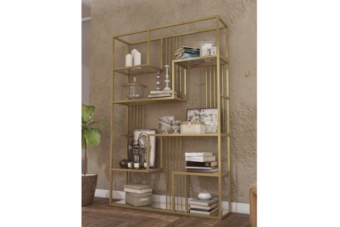 MARSAH HOME KİTAPLIK, METAL GOLD