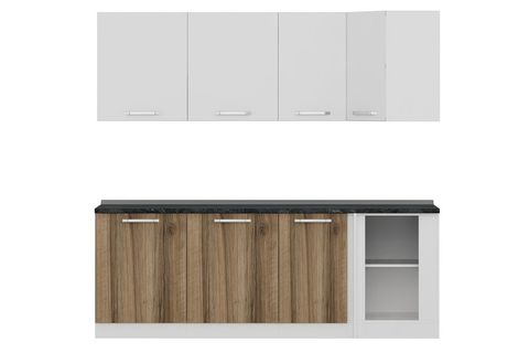 MİNAR 225CM KÖŞE MUTFAK DOLABI BEYAZ DORE K225D1