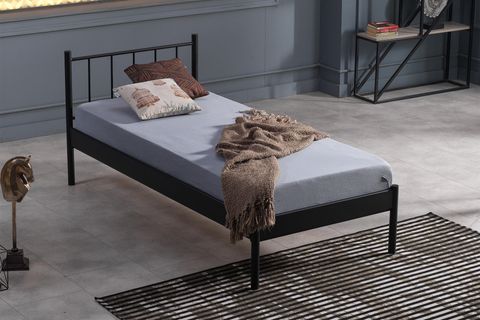 FALEZ S METAL KARYOLA, SİYAH, 90X200