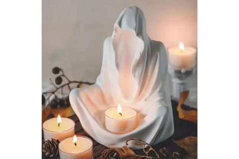 HAYALET FİGÜRLÜ MUMLUK, BEYAZ