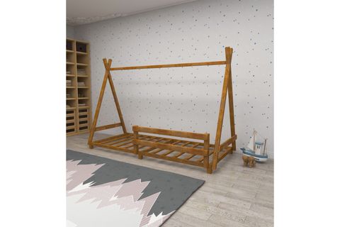 WOODFACE PANDA MONTESSORİ KARYOLA, MEŞE, 90X190