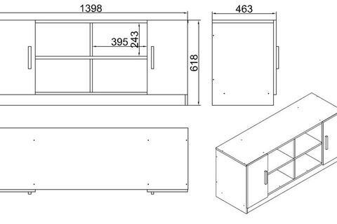 YURUDESİGN VARİO F OFİS KAPAKLI KİTAPLIK DOLAP, ANTRASİT