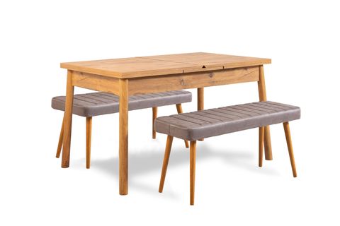 STORMİ MUTFAK MASA TAKIMI, ATLANTİK GRİ SOHO 0701, 120X75